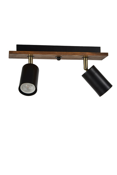 Bozyaka Aydınlatma Neron Decorative Walnut Wooden Matte Black Movable Chandelier Indoor (DAYLIGHT LED BULBS ARE INCLUDED!!!)