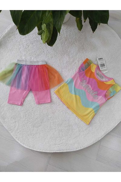 Store Pink Rainbow Tutu Girl's Summer Set