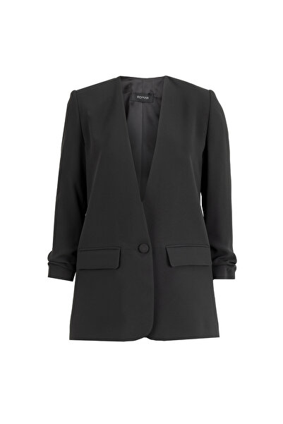 Roman Büzgülü Kol Detaylı Ceket Antrasit INTP1604_046