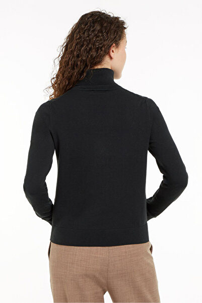 Tommy Hilfiger Kadın Boğazlı Kazak - Siyah