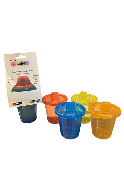 ŞUBU BABY Şubu Baby 4-Piece Baby Drinking Cup 200ml (4 Pcs)