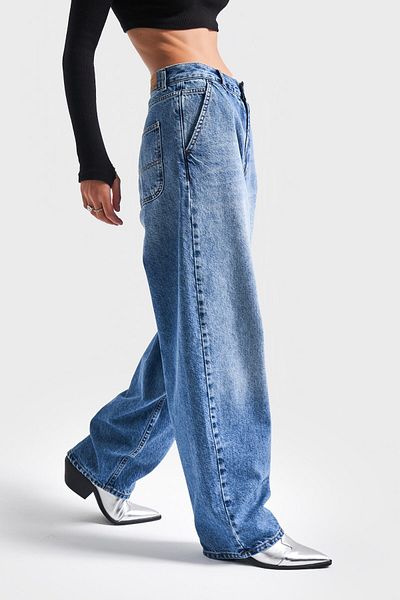 its basic Femei Culoare Albastru 2S54 Skater Fit 100% Denim Koton