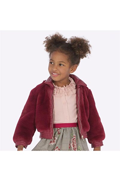 MAYORAL Kız Çocuk Kürklü Mont 4421 Bordo