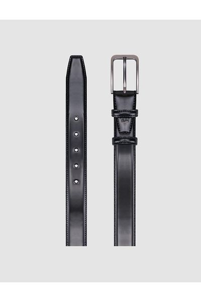 Cabani 100% Genuine Leather Black 3.5 cm Men's Casual Belt