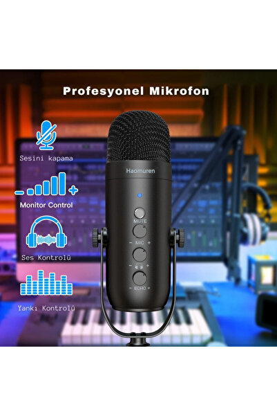 YENİTECH Profesyonel YouTuber Oyun Mikrofon Set Çok Amaçlı Kondenser Mikrofon...