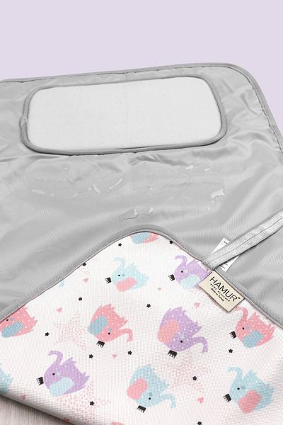 HAMUR Elephant Patterned Mother Baby Care Pad Cushion Cover - Newborn Changing