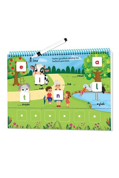 yükselen zeka Velcro Reading Teaching Book Summer-Sil 4-7 Years Old