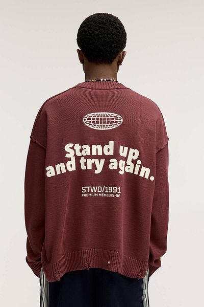 Pull & Bear Distressed Stwd Sweater