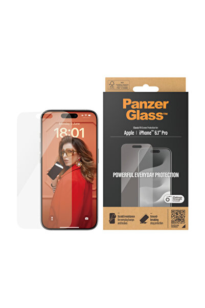 Panzer Glass Ekran Koruyucu iPhone 15 Pro - Şeffaf