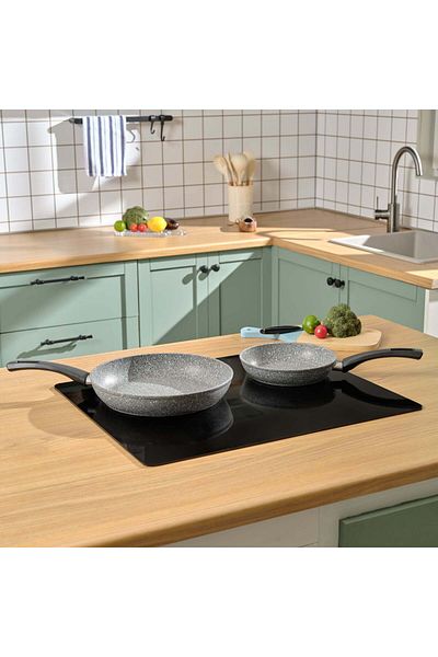 Karaca Gris Biogranite, 2 Piece Pan Set, Induction, Grey
