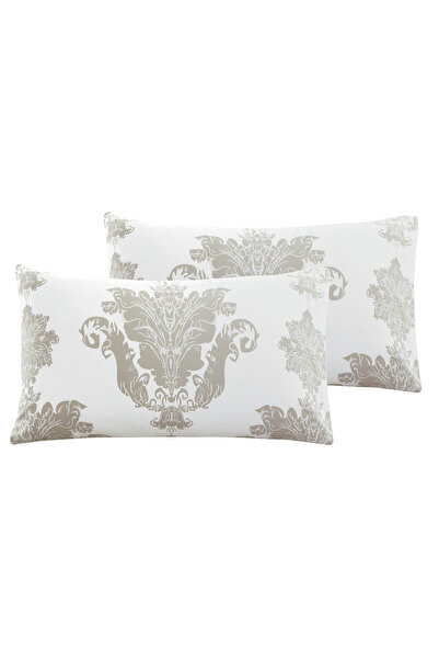 In House Lazio | Microfiber Comforter Set 4 Pieces, King, 260x240 cm, White & Beige