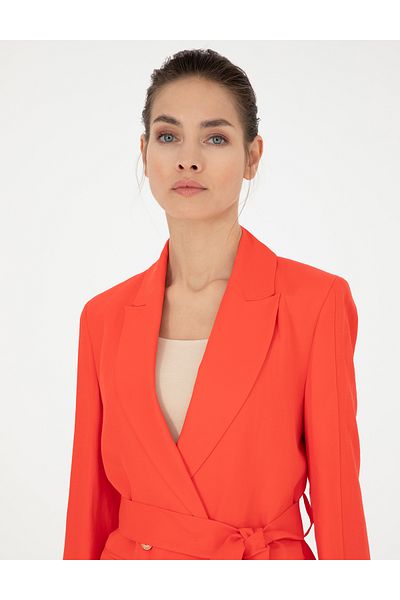 Pierre Cardin Pomegranate Flower Linen Blended Regular Fit Jacket 50282080-Vr239