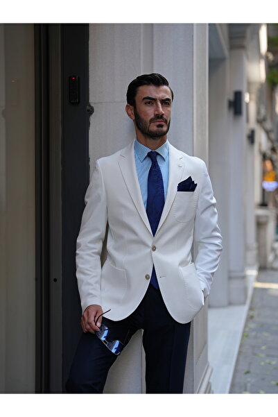 LONATOLİA Premium Erkek Slim Fit İtalyan Stil Mono Yaka Torba Cepli Punto Dik...