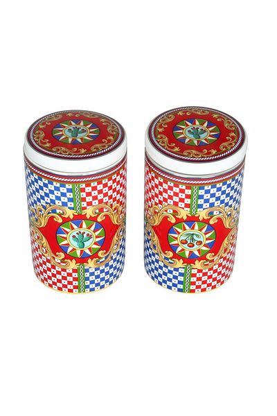 Lucky Art Odessa Patterned Bone China Porcelain 2-Piece Jar Set 750 ml Lyba033