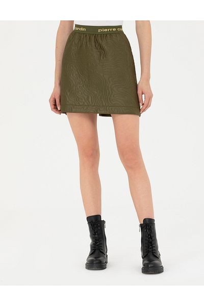 Pierre Cardin Khaki A-Line Woven Skirt 50273122-Vr238