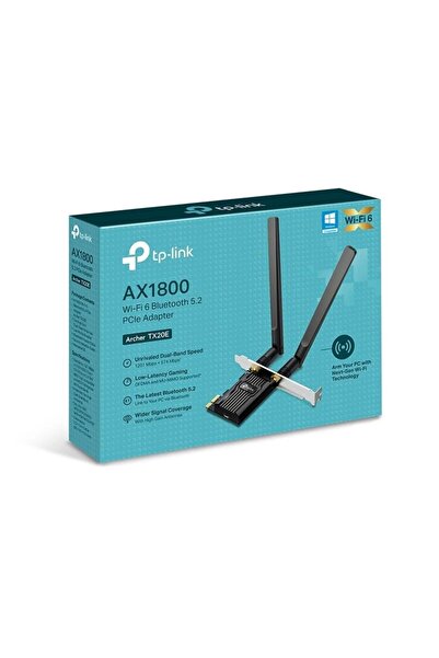 TP-LINK TP-LNK ARCHER TX20E AX1800 WI-FI 6 BLUETOOTH 5.2 PCIE ADAPTOR