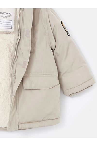 LC Waikiki Lcw Kids Beige Hooded Boy Inflatable Coat