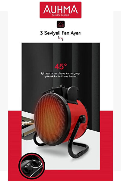 Vothoon Ultra Güçlü 3000 Watt Taşınabilir Elektrikli Portatif Isıtıcı Soba Sıcak Hava Üfleyen Fan