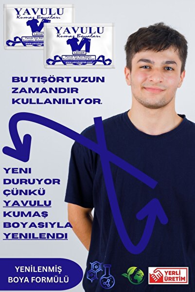 yavulu Siyah Kumaş Boyası / Tekstik Boyası / Giysi Boyası / Toz Kumaş Boyası 1Ad.
