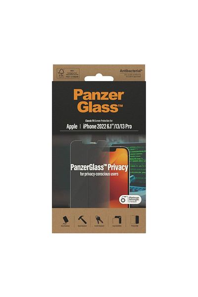 PanzerGlass واقي شاشة ايفون 14 - الخصوصية