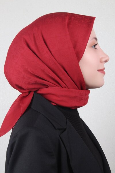 Pierre Cardin Pamuklu Eşarp 4105-8 Bordo