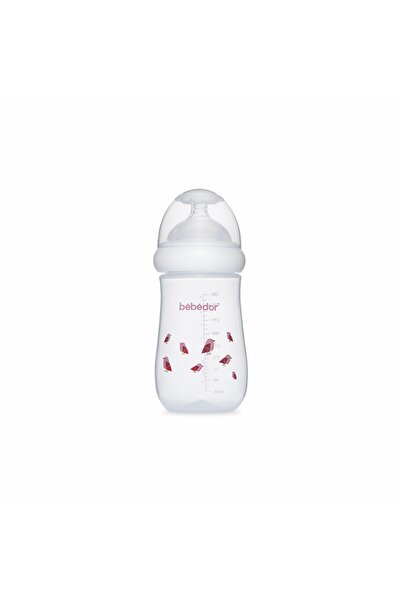 Bebedor Pink Silicone Nipple - Wide Mouth Medium Flow Pp Feeding Bottle 260ml 98322