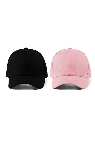 QUATEX Black - Powder Pink Sports Cap Unisex Adjustable with Velcro Back a Quality Product