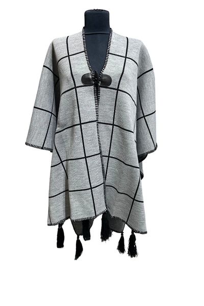 Bytoktay Knitwear Steel Knit Thick Mother Shoulder Scarf Shawl Poncho