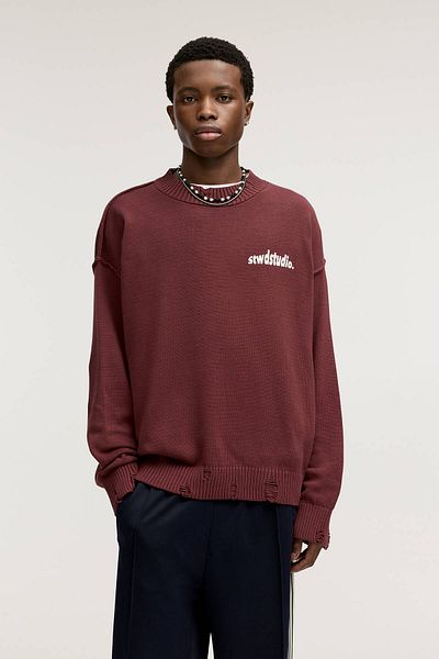 Pull & Bear Distressed Stwd Sweater