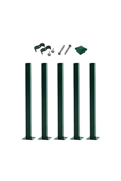 Panel Çit Direği 150cm Aksesuarlı Yeşil Renk (5 ADET)