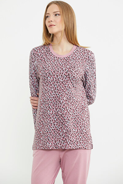 Sementa Pink Leopard Print Comfortable Pajama Set
