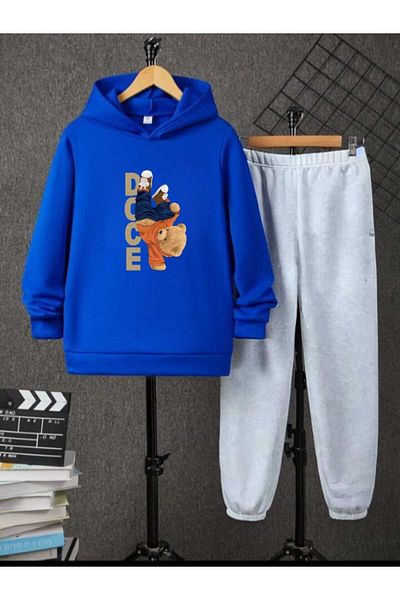 DOCE ELEGANTE SET TRENAT PENTRU COPII IMPRIMAT HIPHOP BEAR
