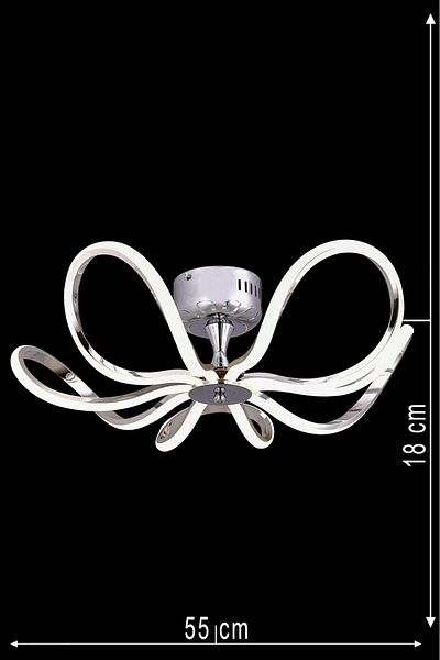 HİRALUCE Milano 3 Color Chrome (Yellow White and Daylight) Led Chandelier Concept