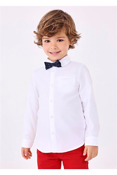 MAYORAL Boy - Bow Tie Oxford Shirt, Long Sleeve