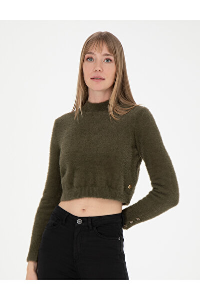 Pierre Cardin Khaki Crop Top Sweater 50276229-Vr238