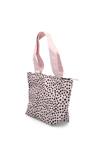 Smash Miami Dots Printed Zipper Closure Lightweight Tote Bag