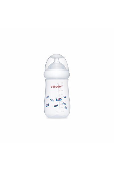 Bebedor Pp Baby Bottle with Blue Silicone Nipple - Wide Mouth, Medium Flow, Anti-Colic, 260ml 98322