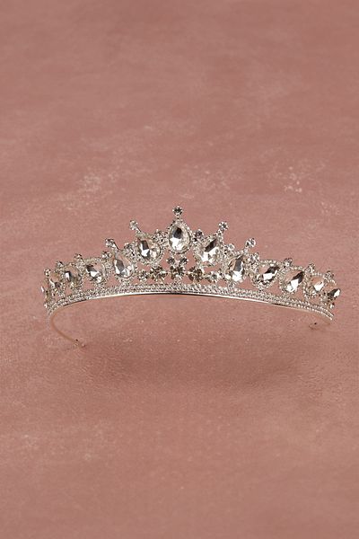 Hayalperest boncuk Coroana de mireasa din piatra de cristal cu aspect de strass Coroana de noapte cu henna din argint cu piatra de cristal