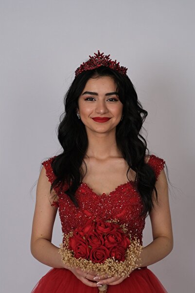 Limelia Червена берлинска булчинска корона от къна