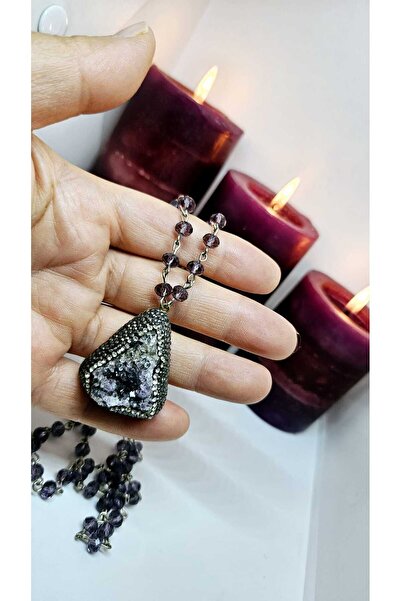 doğaltaşboncukişleri AMETİST KOLYE