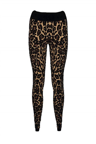 Escada Leopar Desenli Tayt