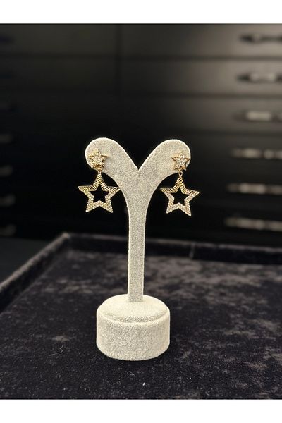 Amber Sallanti Star Steel Earring
