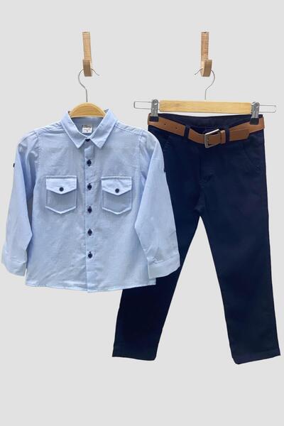 Mojo Bebek Mojo boys' shirt and pants set 6359 light blue for ages 2-8