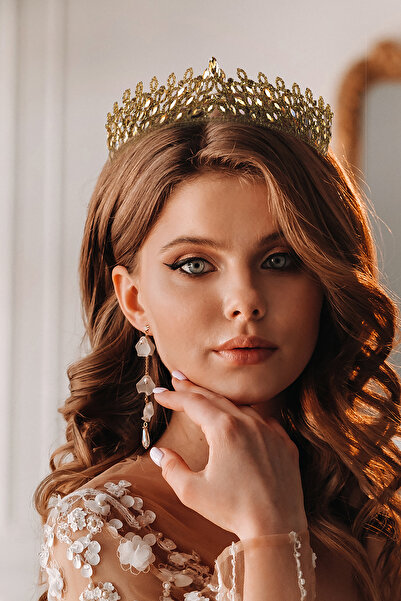 Limelia تاج زفاف العروس مع أحجار كريستال تاج الأميرة الأنيق للعرائس