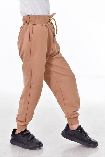 MORE KIDS Unisex Oversize Bottom Sweatpants - Άνετη χαλαρή εφαρμογή, Rib, Δύο Κλωστές