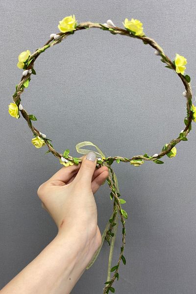 Hayalperest boncuk Paper Bridesmaid Crown with Rose and Leaves and Gift Children's Crown