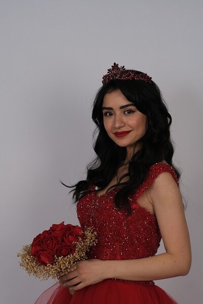 Limelia Coroana de henna pentru mireasa Burgundy Berlin