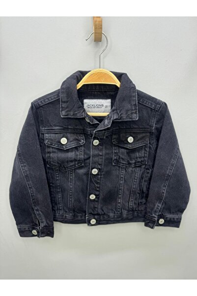 Jack Lions Boy's Stoned Denim Jacket 23232 Black