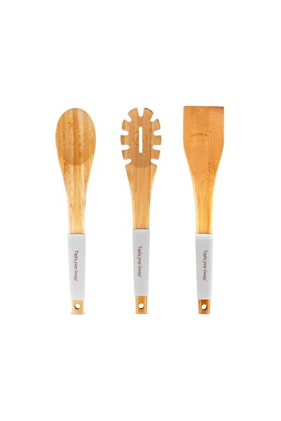 Crick Crack Σετ σερβιρίσματος Harmony 3 τεμαχίων από ξύλο Taupe