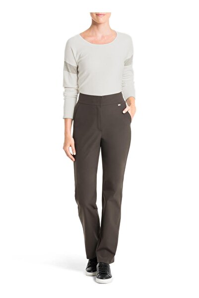 Escada Sport Yüksek Bel Düz Kesim Şerit Detaylı Likralı Pantolon